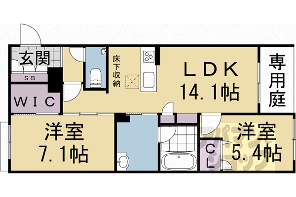 【シャーメゾン京都旧二条】間取