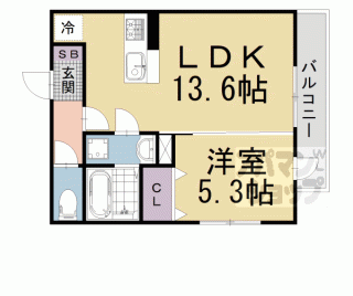 【Ｄ－ＲＯＯＭ深草小久保町　Ｂ】