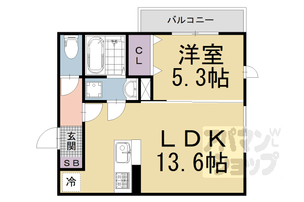 【D-ROOM深草小久保町 C】間取