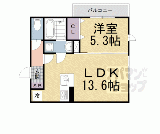【Ｄ－ＲＯＯＭ深草小久保町　Ｃ】