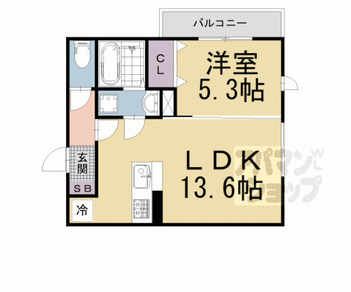 【D-ROOM深草小久保町 C】間取