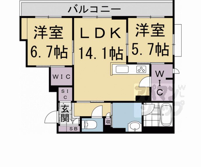 【シャーメゾン　ジュン】間取