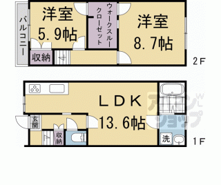 【田中南西浦町５１貸家】