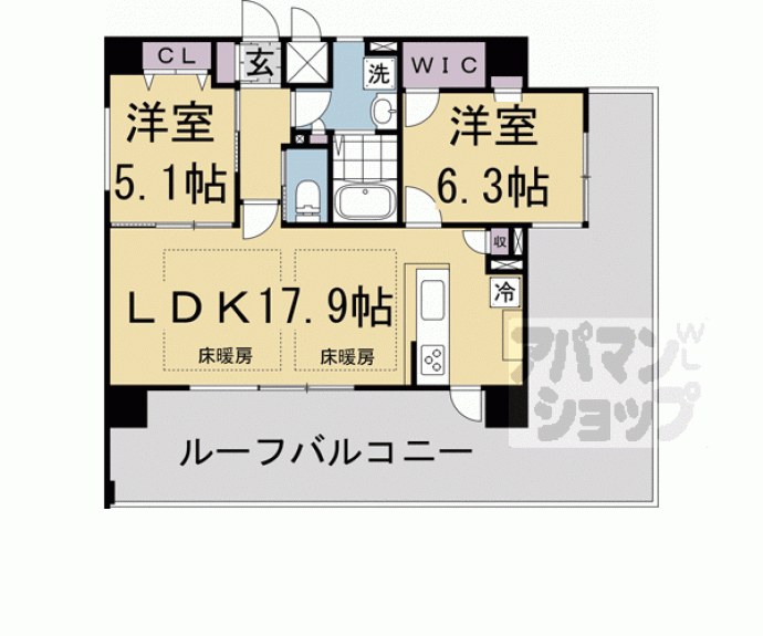 【ＴＨＥ　ＲＥＳＩＤＥＮＣＥ　文化庁前】間取