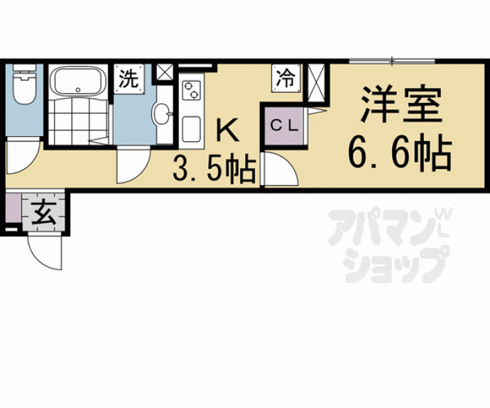 【ラグーン京都六条】間取