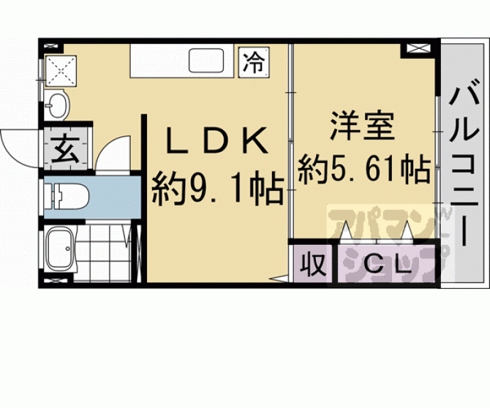 【グリシーヌ桃山南】間取
