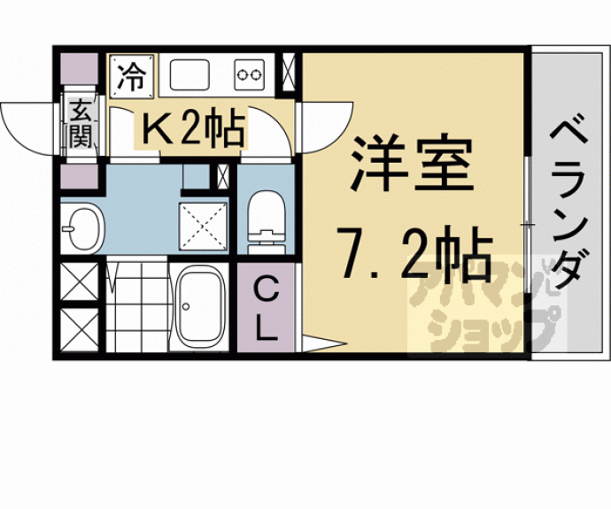 【Ａｌｐｈａ鴨川】間取