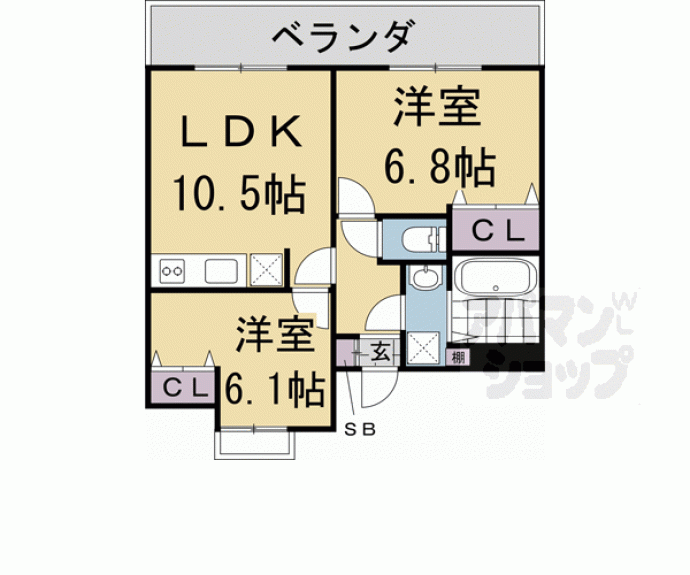 【Ａｌｐｈａ鴨川】間取