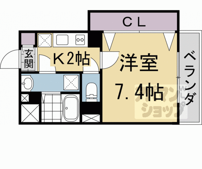 【Ａｌｐｈａ鴨川】間取