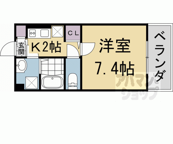 【Ａｌｐｈａ鴨川】間取