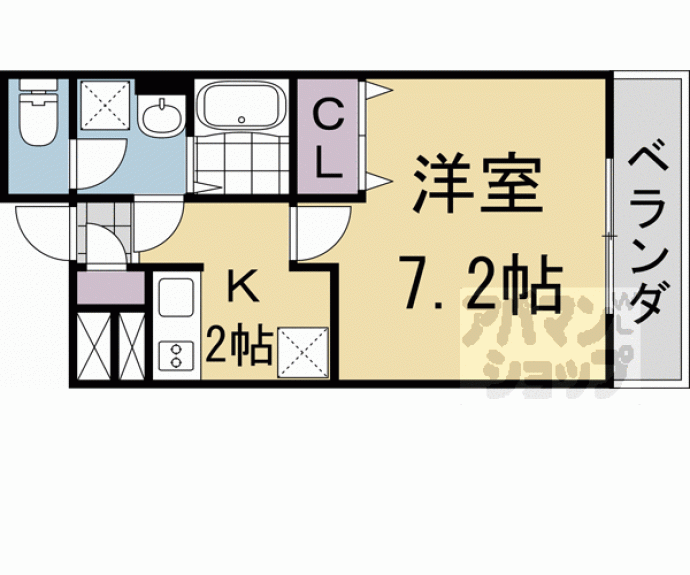 【Ａｌｐｈａ鴨川】間取