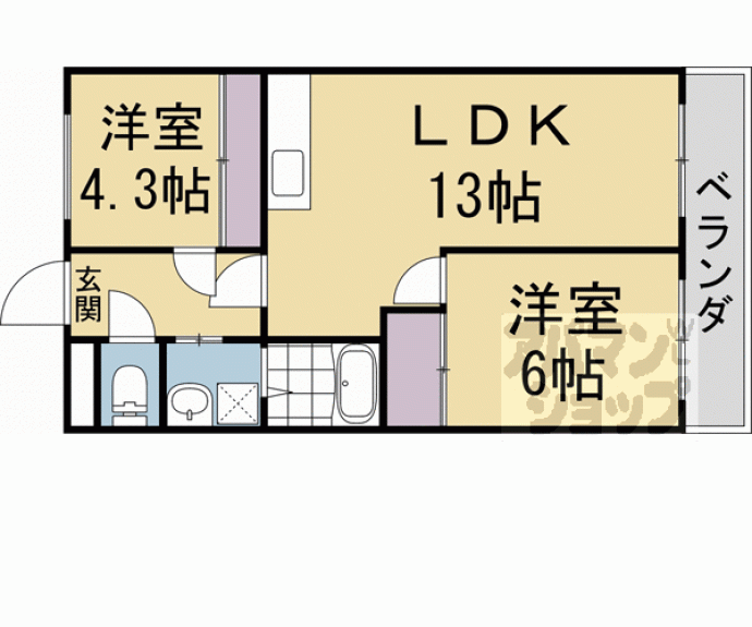 【ヒルズシンメイ】間取