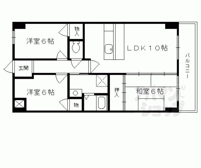 【エクラ丹波橋】間取