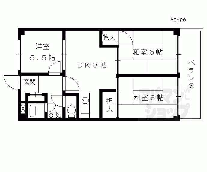 【エクセル丹波橋】間取
