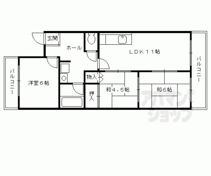 【ドルミ高矢】間取