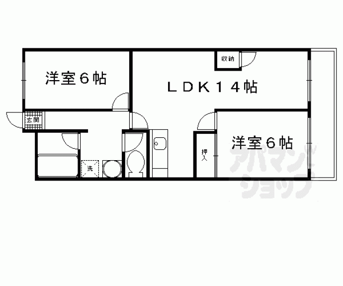 【シャトー深草セカンド】間取