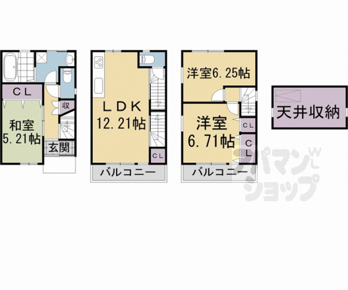 【壬生松原町４０－２６貸家】間取