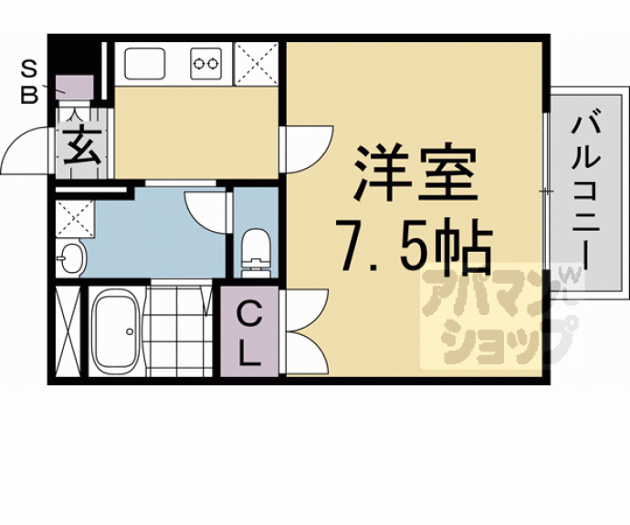 【アムール松ヶ崎】間取