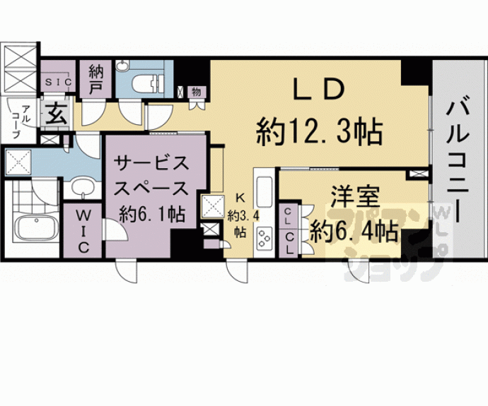 【パークホームズ四条河原町】間取
