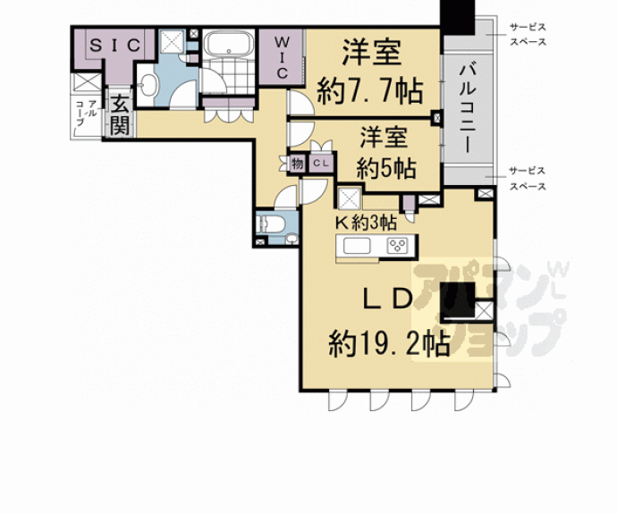 【パークホームズ四条河原町】間取