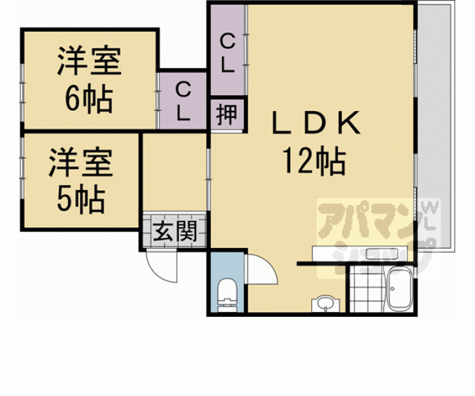 【葛野市営住宅】間取