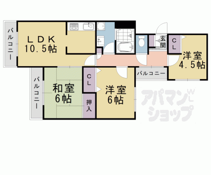 【ヴェルデ三番館】間取