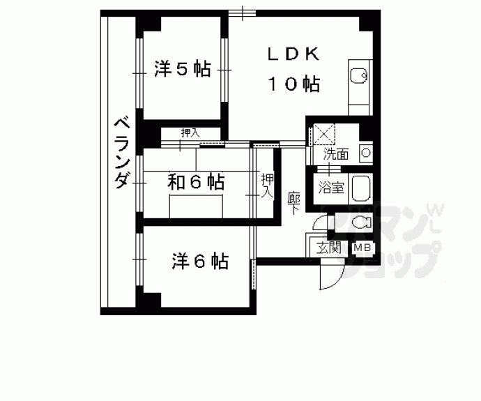 【ヴェルデ洛西】間取