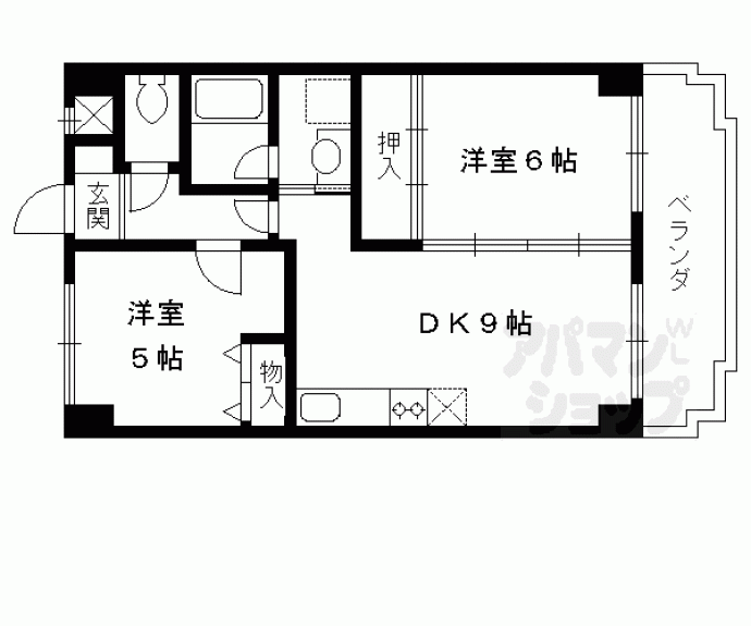 【ヴェルドミール桂坂】間取