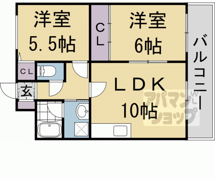 【ヴェルドミール桂坂】間取
