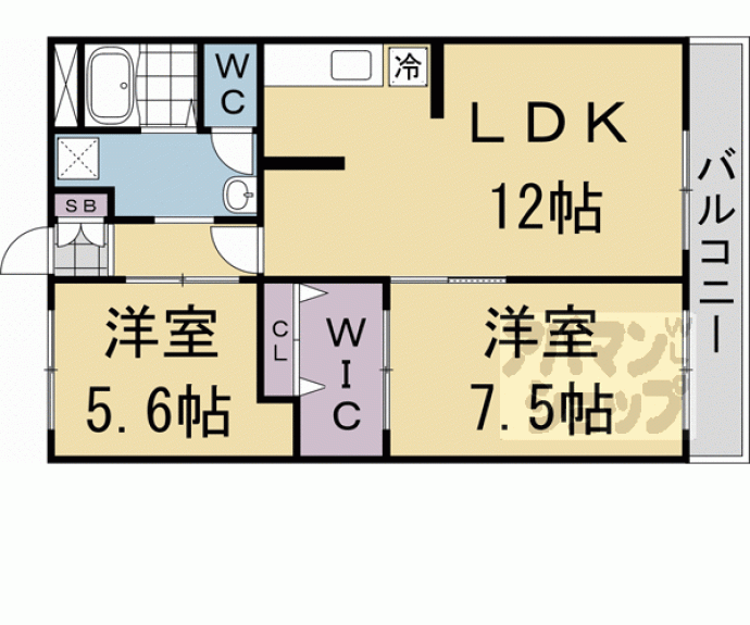 【エバーグリーン嵐山】間取