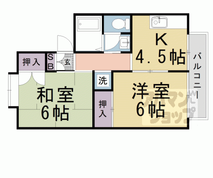 【カーサデ池尻A・B】間取