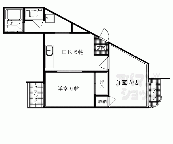 【桂浅原町マンション】間取