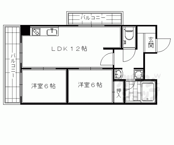【第２１長栄コーポ小山】間取