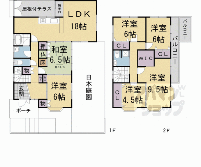 【深草野手町貸家】間取