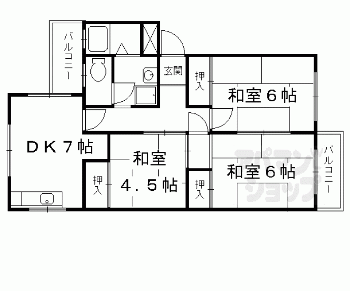 【コーポ有栖川】間取