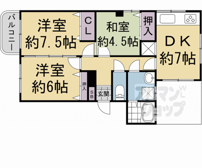 【コーポ有栖川】間取