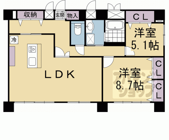 【ラ・ティーダ上桂】間取