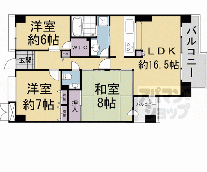 【サンシティ桂坂ロイヤル参番館】間取