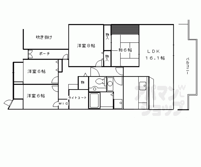 【サンシティ桂坂ロイヤル参番館】間取