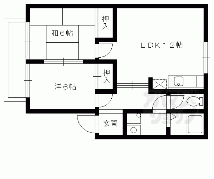 【サンハウス桂】間取