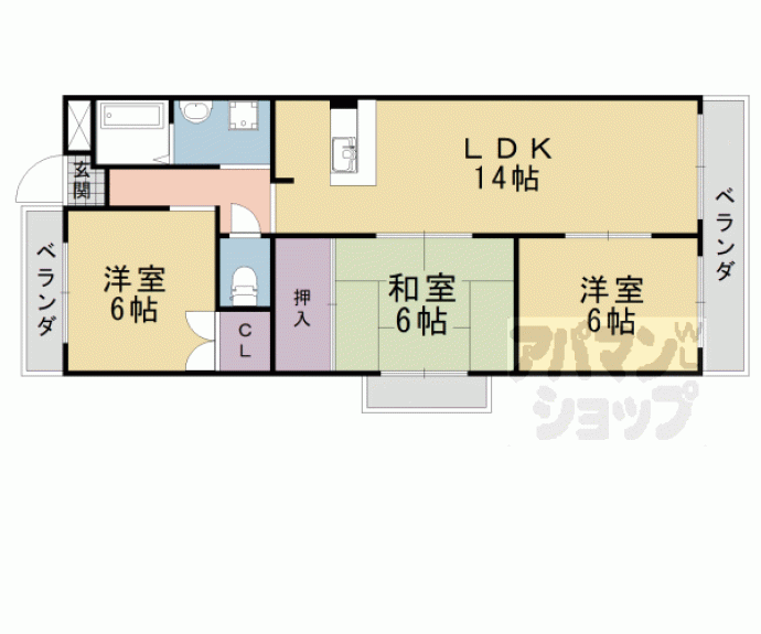 【シベール阪急桂】間取