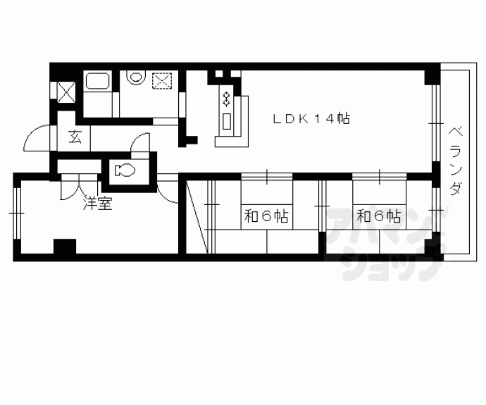 【シベール阪急桂】間取