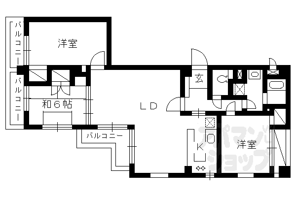 【ジャルダンデ嵐山】間取