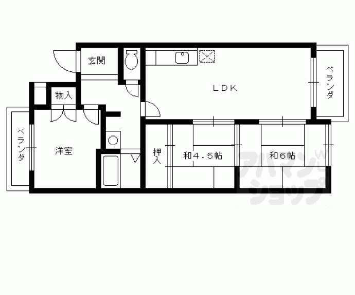【Ｂｅｌｌａ　ｖｉｓｔａ　離宮桂東】間取