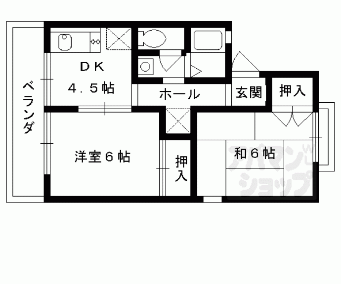 【セジュール桂徳】間取