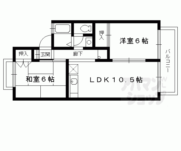 【セジュール山代上桂】間取