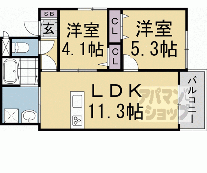 【ＣａｓａＷｏｏｄ壬生】間取