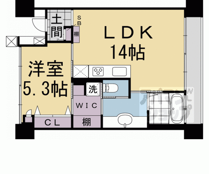 【シャリマー西大路】間取