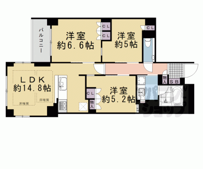 【イーグルコート京都御所南プレミアム迎賓館】間取