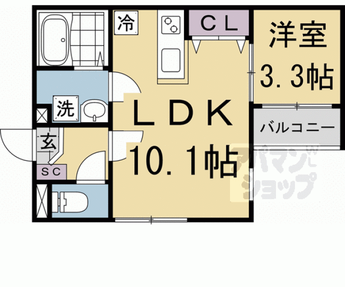 【プランドール椥辻】間取